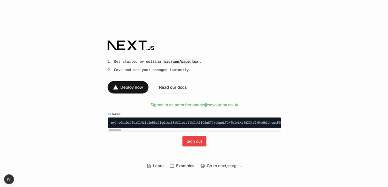 Vibe Coded ID Token Display